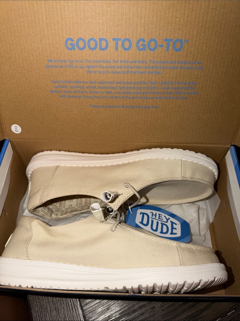 Hey Dude Off-White Patterned Canvas Slip-On Shoes - Picture 6 of 6